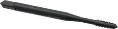 OSG - #4-40 UNC, 2 Flute, Oxide Finish, Powdered Metal Spiral Point Tap - Plug Chamfer, Right Hand Thread, 1-7/8" OAL, 9/16" Thread Length, 0.141" Shank Diam, 2B/3B Class of Fit, Series 312 - Exact Tooling