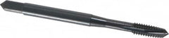 OSG - #8-32 UNC, 3 Flute, Oxide Finish, Powdered Metal Spiral Point Tap - Plug Chamfer, Right Hand Thread, 2-1/8" OAL, 3/4" Thread Length, 0.168" Shank Diam, Series 312 - Exact Tooling