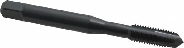 OSG - 1/4-28 UNF, 3 Flute, Oxide Finish, Powdered Metal Spiral Point Tap - Plug Chamfer, Right Hand Thread, 2-1/2" OAL, 1" Thread Length, 0.255" Shank Diam, 2B Class of Fit, Series 312 - Exact Tooling