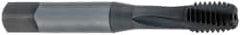 OSG - 1/4-28 UNF 3 Flute 2B Bottoming Spiral Flute Tap - Powdered Metal, Oxide Finish, 2-1/2" OAL, Right Hand Flute, Right Hand Thread, H4, Series 313 - Exact Tooling
