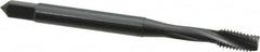 OSG - #10-32 UNF 3 Flute 3B Modified Bottoming Spiral Flute Tap - Powdered Metal, Oxide Finish, 2-3/8" OAL, Right Hand Flute, Right Hand Thread, H2, Series 313 - Exact Tooling
