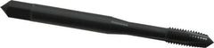 OSG - #8-32 UNC, H2, 3 Flutes, Plug Chamfer, Oxide Finish, Powdered Metal Spiral Point STI Tap - 2-1/8" OAL, 0.168" Shank Diam, 3/4" Thread Length, 0.131" Square Size, Series 314 - Exact Tooling
