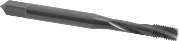 OSG - #8-32 UNC, 3 Flute, 15° Helix, Modified Bottoming Chamfer, Oxide Finish, Powdered Metal Spiral Flute STI Tap - Right Hand Flute, 2-1/8" OAL, 0.168" Shank Diam, 3/4" Thread Length, Series 315 - Exact Tooling
