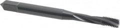 OSG - #8-32 UNC, 3 Flute, 15° Helix, Modified Bottoming Chamfer, Oxide Finish, Powdered Metal Spiral Flute STI Tap - Right Hand Flute, 2-1/8" OAL, 0.168" Shank Diam, 3/4" Thread Length, Series 315 - Exact Tooling