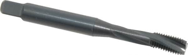 OSG - #10-32 UNF, 3 Flute, 15° Helix, Modified Bottoming Chamfer, Oxide Finish, Powdered Metal Spiral Flute STI Tap - Right Hand Flute, 2-3/8" OAL, 0.194" Shank Diam, 7/8" Thread Length, Series 315 - Exact Tooling