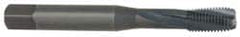OSG - 1/4-28 UNF, 3 Flute, 15° Helix, Modified Bottoming Chamfer, Oxide Finish, Powdered Metal Spiral Flute STI Tap - Right Hand Flute, 2-1/2" OAL, 0.255" Shank Diam, 1" Thread Length, Series 315 - Exact Tooling