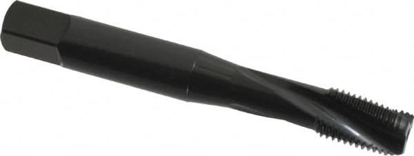 OSG - 5/16-24 UNF, 3 Flute, 15° Helix, Modified Bottoming Chamfer, Oxide Finish, Powdered Metal Spiral Flute STI Tap - Right Hand Flute, 2-23/32" OAL, 0.318" Shank Diam, 1-1/8" Thread Length, Series 315 - Exact Tooling