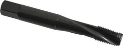 OSG - 5/16-24 UNF, 3 Flute, 15° Helix, Modified Bottoming Chamfer, Oxide Finish, Powdered Metal Spiral Flute STI Tap - Right Hand Flute, 2-23/32" OAL, 0.318" Shank Diam, 1-1/8" Thread Length, Series 315 - Exact Tooling