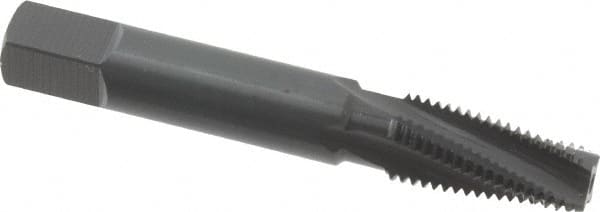 OSG - 1/16-27 NPTF, 15° Helix, 4 Flutes, Modified Bottoming Chamfer, Oxide Finish, Vanadium High Speed Steel, Spiral Flute Pipe Tap - Right Hand Flute, 5/16" Shank Diam, 11/16" Thread Length, 0.3120" Projection, 0.234" Square Size, Series 318 - Exact Tooling