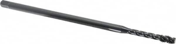 OSG - 1/4-20 UNC 3 Flute H3 Oxide Finish Vanadium High Speed Steel Spiral Flute Extension Tap - Modified Bottoming Chamfer, 6" OAL, 3B Class of Fit - Exact Tooling