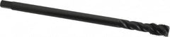 OSG - 7/16-20 UNF 3 Flute H3 Oxide Finish Vanadium High Speed Steel Spiral Flute Extension Tap - Modified Bottoming Chamfer, 6" OAL, 3B Class of Fit - Exact Tooling