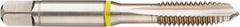 Guhring - M4x0.70 Metric Coarse, 3 Flute, Bright Finish, Cobalt Spiral Point Tap - Plug Chamfer, Right Hand Thread, 2-1/8" OAL, 0.472" Thread Length, 0.168" Shank Diam, 6H Class of Fit, Series 3900 - Exact Tooling