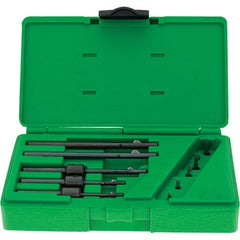 Deburr Master - 5 Piece Power Deburring Tool Set - Includes 1/8 to 1/4" Diam Hole Range Tools - Exact Tooling