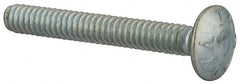 Value Collection - #10-24 UNC 1-1/2" Length Under Head, Standard Square Neck, Carriage Bolt - Grade 2 Steel, Zinc-Plated Finish - Exact Tooling