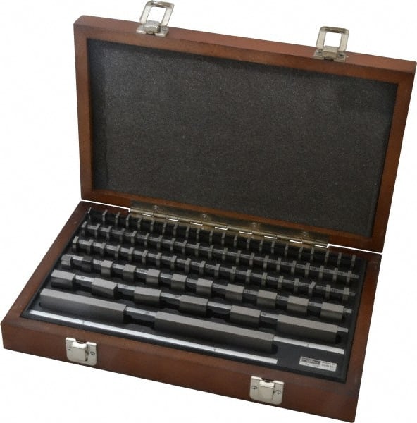 Fowler - 81 Piece, 0.05 to 4", Grade AS-1, Steel Gage Block Set - Rectangular - Exact Tooling