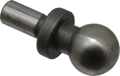Gibraltar - 6mm Ball Diam, 3mm Shank Diam, Steel Inspection Tooling Ball - Press-Fit Shank, 12mm Ball Center to Shank Bottom, 6mm Ball Center to Shoulder Bottom, with Shoulder - Exact Tooling