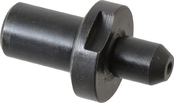 Gibraltar - 0.374" Nose Diam, 1/2" Nose Length, 7/8" Collar Diam, Slip Fit Round Straight Locating Pin - Low Carbon Steel, 1/2" Tail Diam, 1-1/2" OAL, +0.0000" Tolerance - Exact Tooling