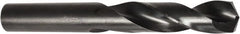 DORMER - 3.25mm 135° Spiral Flute High Speed Steel Screw Machine Drill Bit - Oxide Finish, Right Hand Cut, 18mm Flute Length, 49mm OAL, Split Point, Straight Shank - Exact Tooling