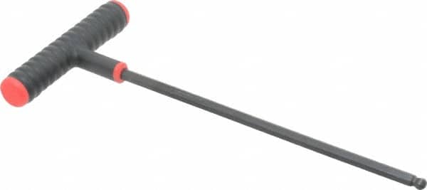 Eklind - 1/4" Hex, T-Handle Cushion Grip, Ball End Hex Key - Exact Tooling
