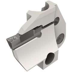 Iscar - 4mm Groove Width, 10mm Max Depth of Cut, Left Hand Cut, HFPAD Indexable Grooving Blade - DGN/DGNC/DGNM-C, DGNM-J/JS/JT, DGN-UT/UA, GRIP, HFPR/L, HGPL Insert Style, Series Modular Grip - Exact Tooling