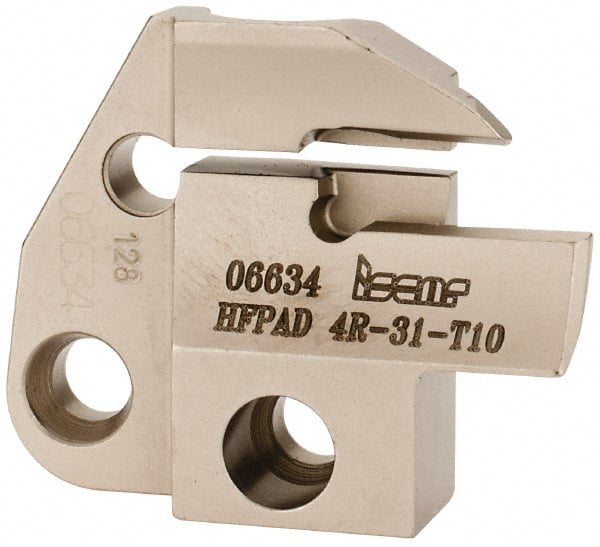Iscar - 4mm Groove Width, 10mm Max Depth of Cut, Right Hand Cut, HFPAD Indexable Grooving Blade - DGN/DGNC/DGNM-C, DGNM-J/JS/JT, DGN-UT/UA, GRIP, HFPR/L, HGPL Insert Style, Series Modular Grip - Exact Tooling