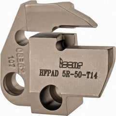 Iscar - 5mm Groove Width, 14mm Max Depth of Cut, Right Hand Cut, HFPAD Indexable Grooving Blade - HFPR/L Insert Style, Series Modular Grip - Exact Tooling