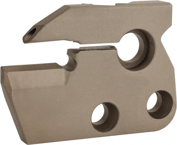 Iscar - Right Hand Cut, 6.35mm Insert Width, Cutoff & Grooving Support Blade for Indexables - 22mm Max Depth of Cut, 6mm Head Projection - Exact Tooling