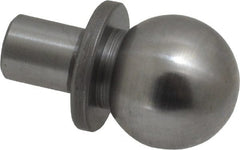 Gibraltar - 1/2" Ball Diam, 1/4" Shank Diam, Steel Inspection Tooling Ball - Thread Shank, 5/8" Ball Center to Shank Bottom, 5/16" Ball Center to Shoulder Bottom, with Shoulder - Exact Tooling