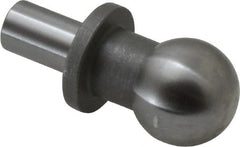 Gibraltar - 12mm Ball Diam, 6mm Shank Diam, Steel Inspection Tooling Ball - Thread Shank, 22mm Ball Center to Shank Bottom, 12mm Ball Center to Shoulder Bottom, with Shoulder - Exact Tooling
