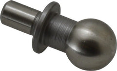 Gibraltar - 12mm Ball Diam, 6mm Shank Diam, Steel Inspection Tooling Ball - Thread Shank, 22mm Ball Center to Shank Bottom, 12mm Ball Center to Shoulder Bottom, with Shoulder - Exact Tooling