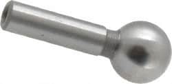 Gibraltar - 1/4" Ball Diam, 1/8" Shank Diam, Steel Inspection Tooling Ball - Press-Fit Shank, 9/16" Ball Center to Shank Bottom - Exact Tooling