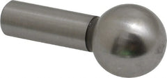 Gibraltar - 1/2" Ball Diam, 1/4" Shank Diam, Steel Inspection Tooling Ball - Press-Fit Shank, 15/16" Ball Center to Shank Bottom - Exact Tooling