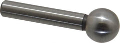 Gibraltar - 1/2" Ball Diam, 1/4" Shank Diam, Steel Inspection Tooling Ball - Press-Fit Shank, 1-1/2" Ball Center to Shank Bottom - Exact Tooling