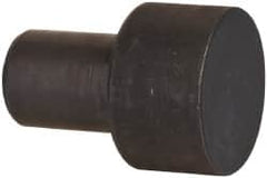 Gibraltar - 7/8" OAL, 3/8" Head Height, 1/2" OD, Hardened Steel, Ground, Press Fit Rest Button - Black Oxide Coating, 3/8" Pin Diam, 1/2" Long Pin - Exact Tooling