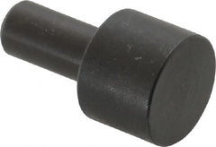 Gibraltar - 7/8" OAL, 3/8" Head Height, 1/2" OD, Hardened Steel, Ground, Press Fit Rest Button - Black Oxide Coating, 1/4" Pin Diam, 1/2" Long Pin - Exact Tooling