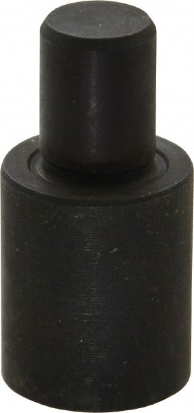 Gibraltar - 1-1/4" OAL, 3/4" Head Height, 5/8" OD, Hardened Steel, Ground, Press Fit Rest Button - Black Oxide Coating, 3/8" Pin Diam, 1/2" Long Pin - Exact Tooling
