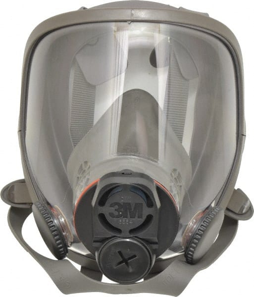 3M - Series 6000DIN, Size M Full Face Respirator - 4-Point Suspension, Bayonet & DIN Connection - Exact Tooling