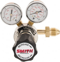 Miller-Smith - 580 CGA Inlet Connection, Male Fitting, 450 Max psi, Nitrogen Welding Regulator - 7/16-20 External Flair Fitting Thread, 4,000 Max psi Inlet, 600 Max psi Outlet, Right Hand Rotation - Exact Tooling