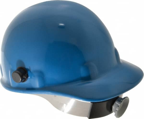 Fibre-Metal - ANSI Type I, Class G Rated, 8-Point, Ratchet Adjustment Hard Hat - Size 6-1/2 to 8, Blue, Standard Brim - Exact Tooling