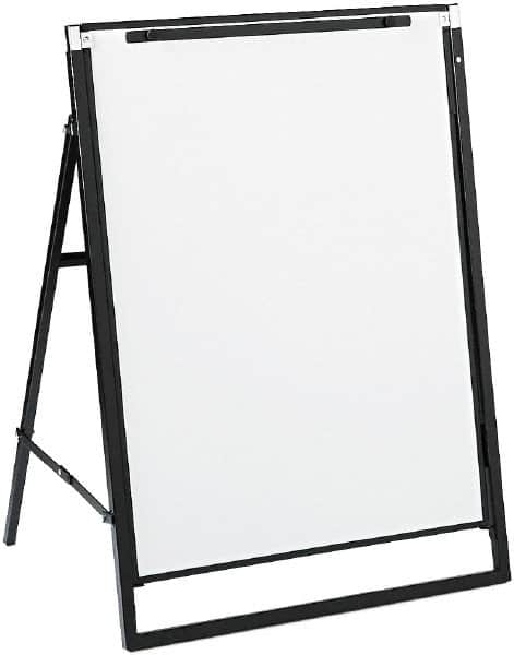 Quartet - 36" High x 24" Wide Erasable Melamine Marker Boards - Steel Frame, 30-1/2" Deep, Includes One Quartet Dry-Erase Marker - Exact Tooling