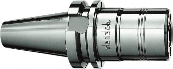 Schunk - CAT40 Taper Shank 1/4" Hole End Mill Holder/Adapter - 10.3mm Nose Diam, 90mm Projection, Through Coolant - Exact Tooling