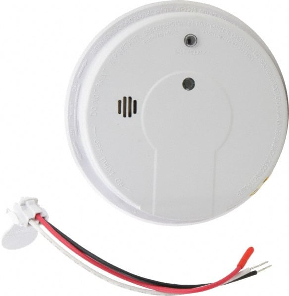 Kidde - 5.6 Inch Diameter, AC Wire In 120 Volt Smoke Alarm - 85 dB Decibel Rating, 9V Battery Included, Wall or Indicating Light, Tamper Resistant, Interconnectable - Exact Tooling