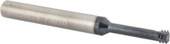 Iscar - M6x1 Internal 1mm Pitch 1/4" Shank 3-Flute RH Solid Carbide Helical Flute Thread Mill - Exact Tooling