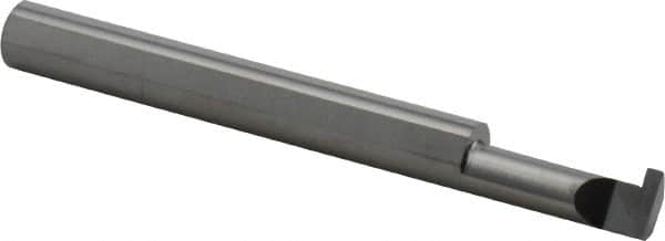 Scientific Cutting Tools - 0.063" Groove Width, 1/4" Min Hole Diam, 0.625" Max Hole Depth, Retaining Ring Grooving Tool - 0.06" Projection, 1-7/8" Shank Length, 2-1/2" OAL, Solid Carbide, Uncoated - Exact Tooling