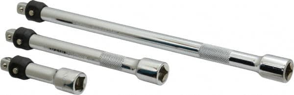 Paramount - 3/8" Drive Socket Locking Extension Set - 3 Pieces, Includes 3, 6, 10" Lengths - Exact Tooling
