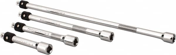Paramount - 1/4" Drive Socket Locking Extension Set - 4 Pieces, Includes 3, 4, 6, 10" Lengths - Exact Tooling