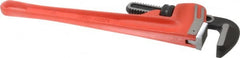 Paramount - 18" Cast Iron Straight Pipe Wrench - 2-1/2" Pipe Capacity - Exact Tooling
