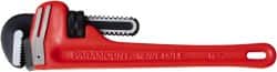 Paramount - 10" Cast Iron Straight Pipe Wrench - 1-1/2" Pipe Capacity - Exact Tooling