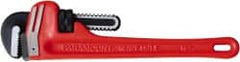 Paramount - 10" Cast Iron Straight Pipe Wrench - 1-1/2" Pipe Capacity - Exact Tooling