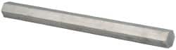Value Collection - 1-1/2 Inch Width Across Flats x 12 Inch Long, Aluminum Hexagon Bar - Alloy 2024 - Exact Tooling